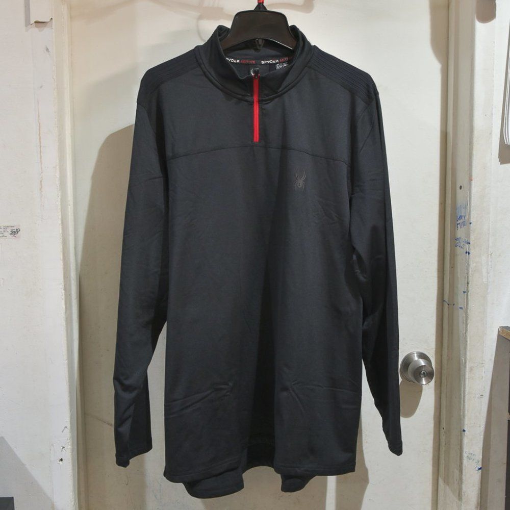 Spyder Mens 1/4‎ ( Quarter ) Pullover BLACK